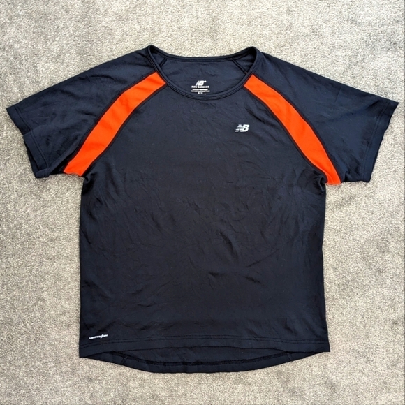 NEW Balance black and orange athletic Tshirt size Medium - Picture 1 of 10